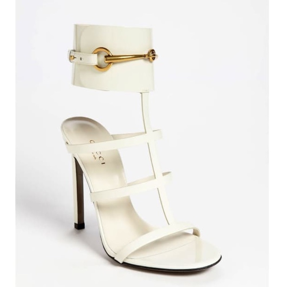 Gucci Ursula Cream Sandals Ankle Cuff 40